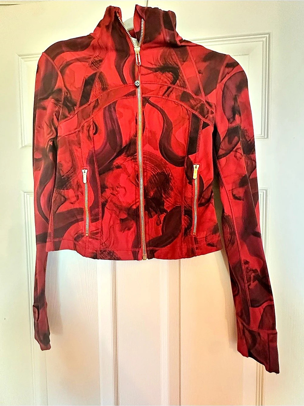 lululemon Lunar New Year Define Cropped Jacket Nulu Red & Black Size 6